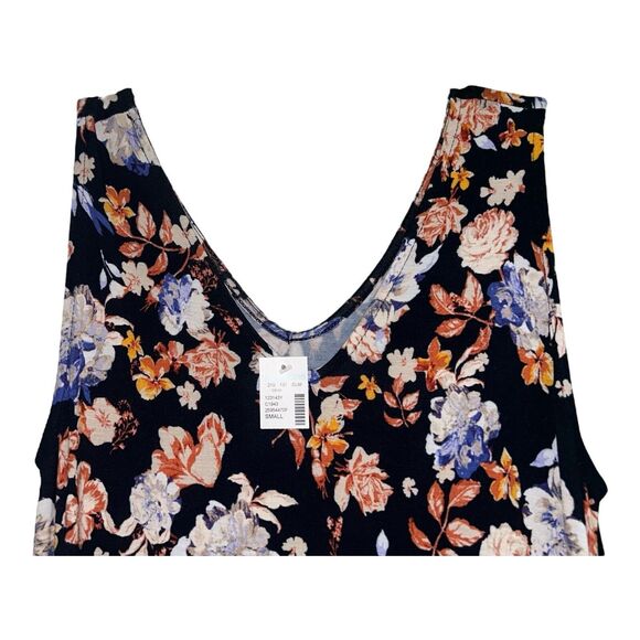 Maurices 24/7 Swing Style Dress Sz S Sleeveless Tank Blue Floral Pockets NWT - Picture 3 of 12